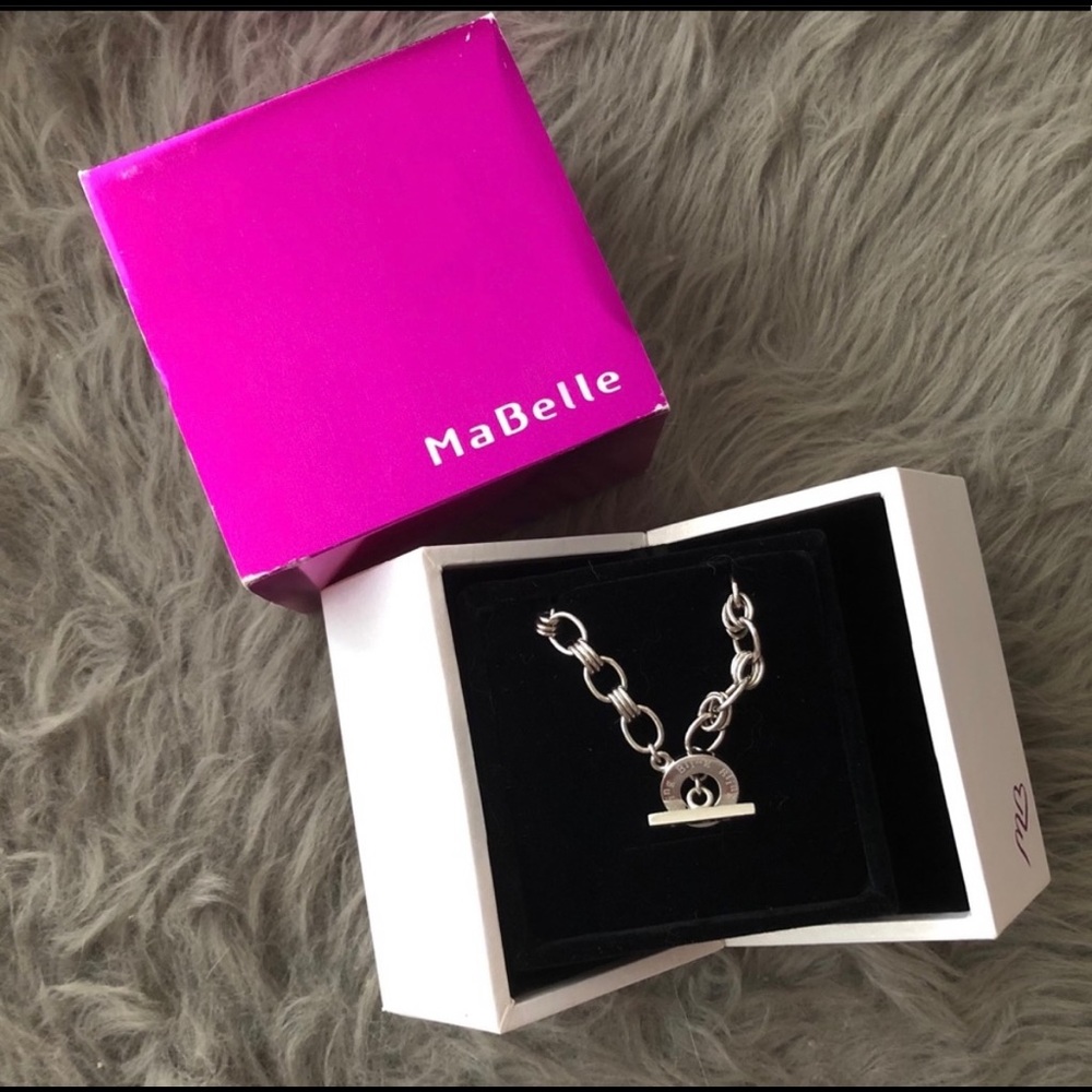 MaBelle 925 Silver Platinum Plated Bracelet